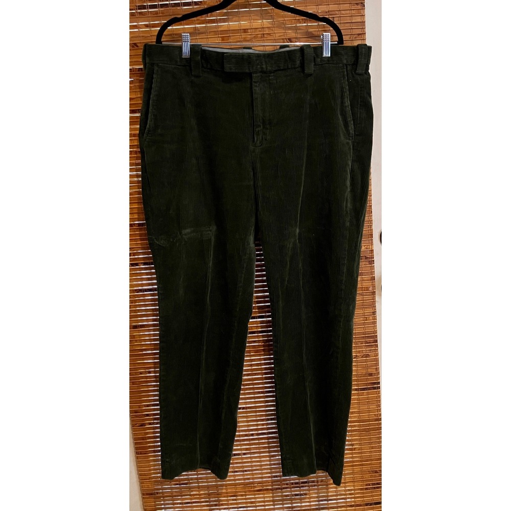 Brooks Brothers Mens 40x30 Corduroy Pants‎ Regular Fit Olive Green Preppy Fall